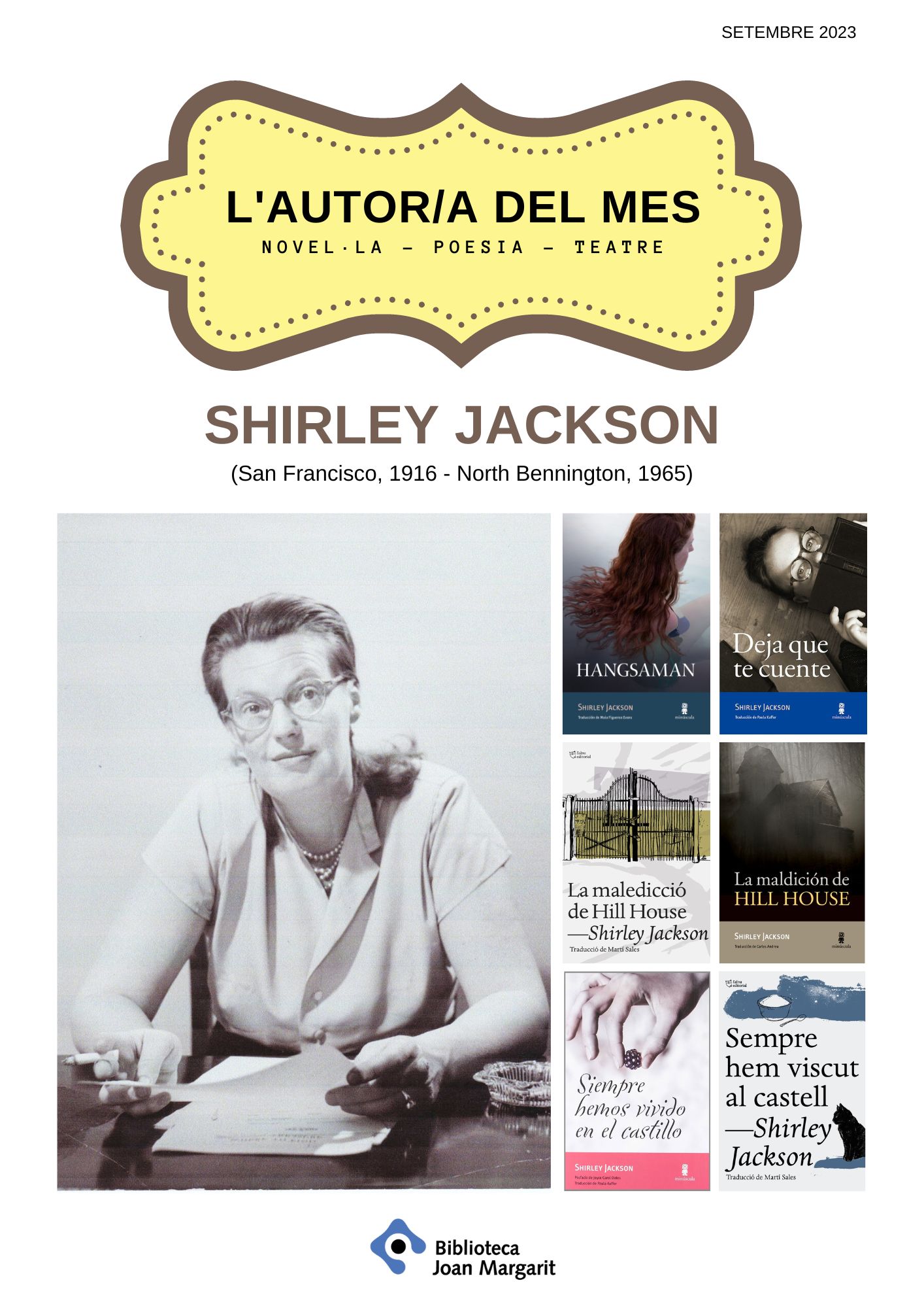 Read more about the article Autora del mes: Shirley Jackson