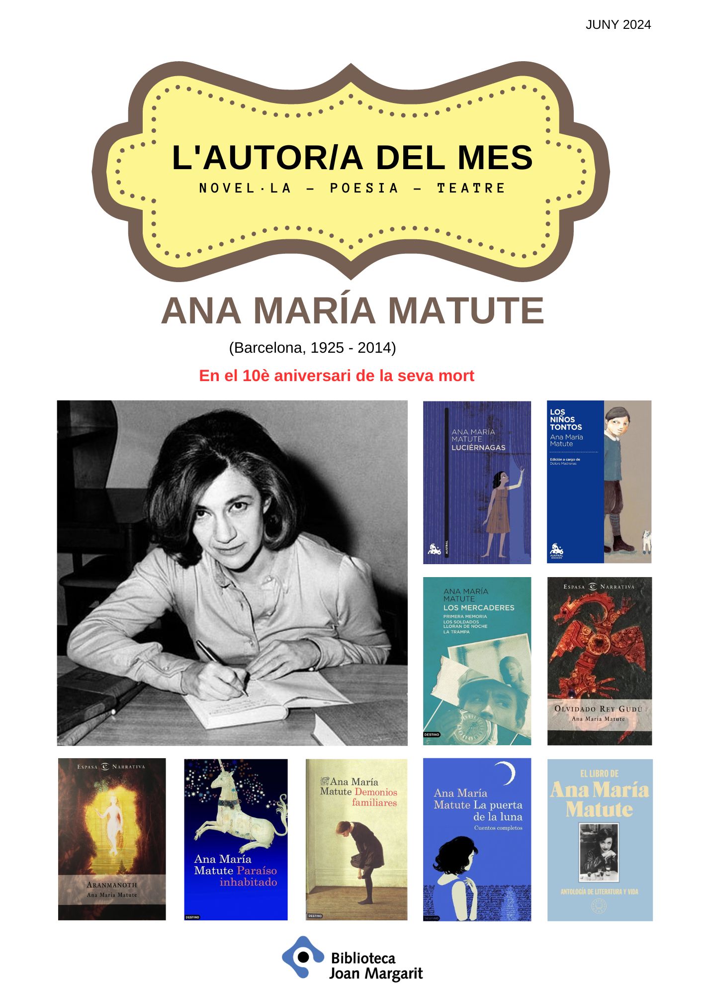 Més informació sobre l'article Autora del mes: Ana María Matute