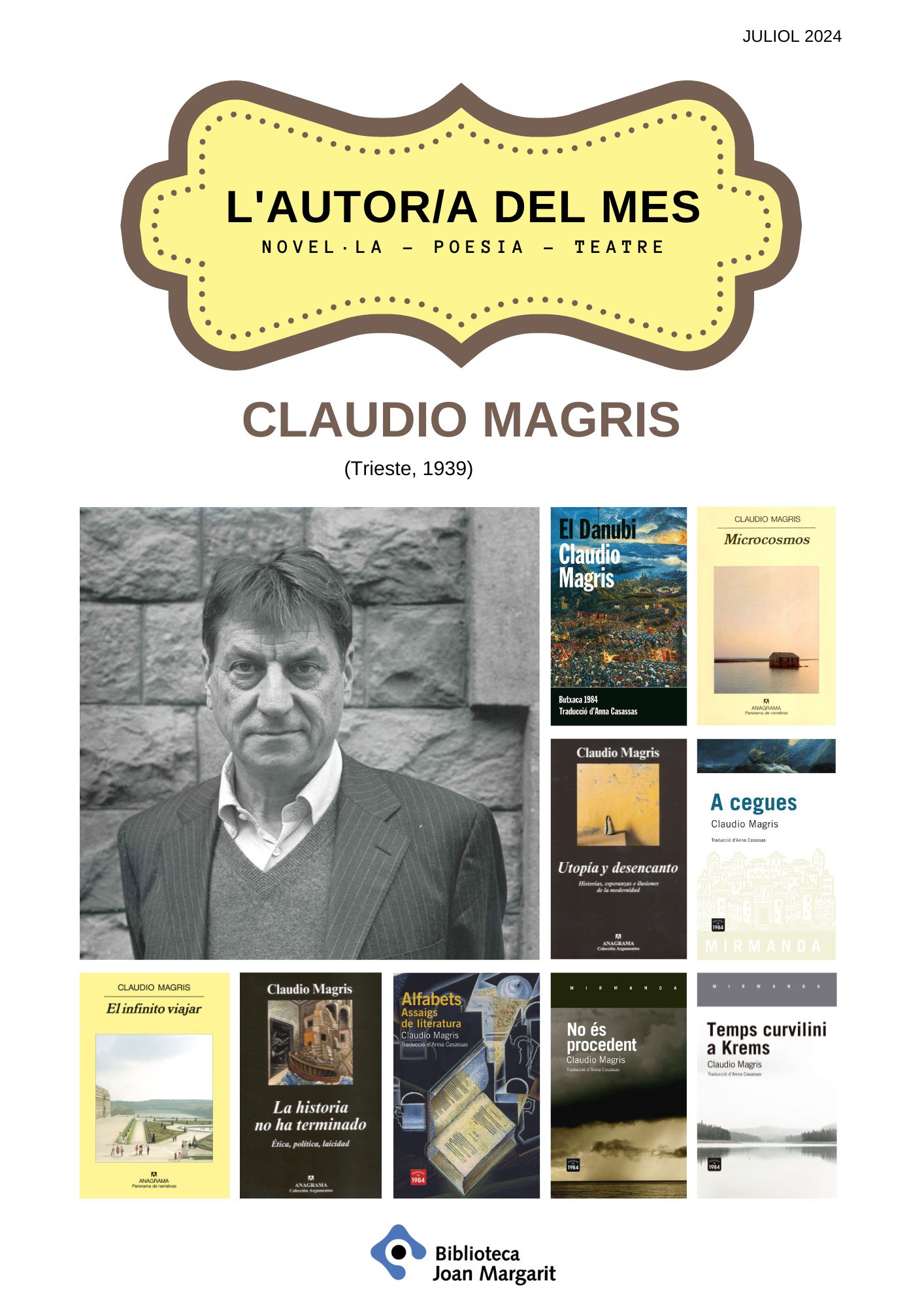 Més informació sobre l'article Autor del mes: Claudio Magris