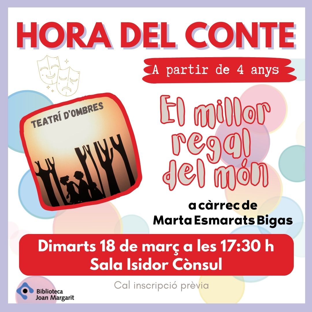Més informació sobre l'article El millor regal del món [teatrí d’ombres] a càrrec de Marta Esmarats Bigas
