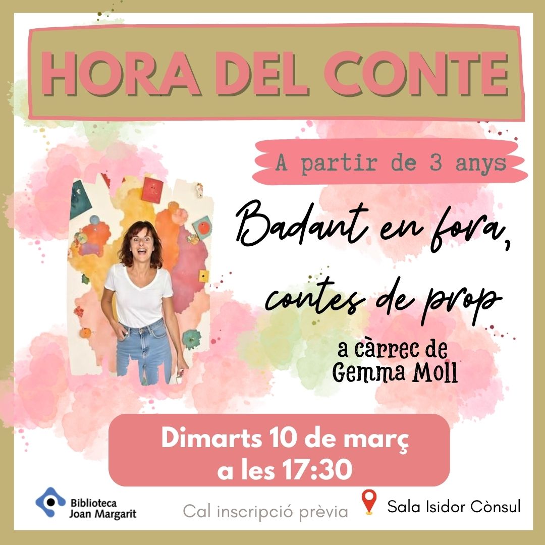 Més informació sobre l'article Hora del conte: Badant enfora, contes a prop a càrrec de Gemma Moll